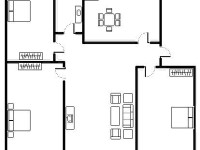 3室2廳1陽臺 秋苑小區(qū)戶型圖