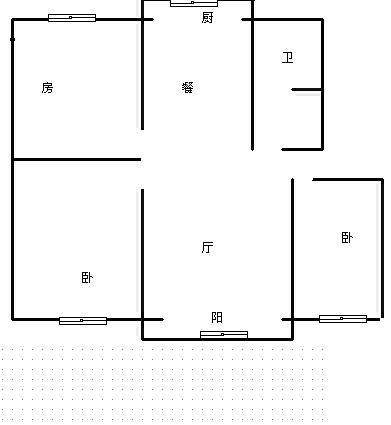 3室2廳1陽(yáng)臺(tái) 高支隊(duì)?wèi)粜蛨D