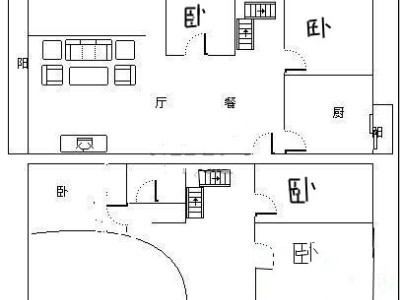 5室3廳2陽(yáng)臺(tái) 江東花城