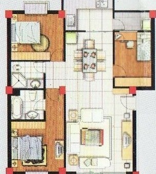5室2廳2陽臺 林與堂別墅戶型圖