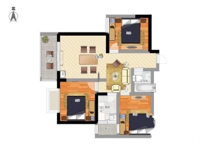 4室2廳3陽臺 假日城市