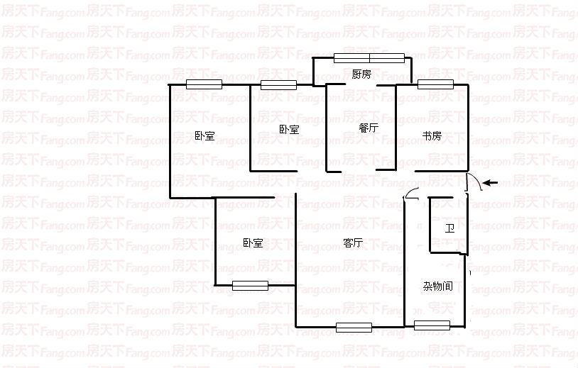 5室2廳3陽臺 隆基組團(tuán)戶型圖