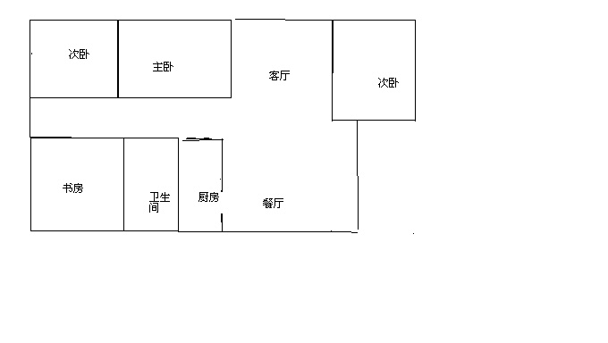 4室2厅 汤井新邨B区户型图