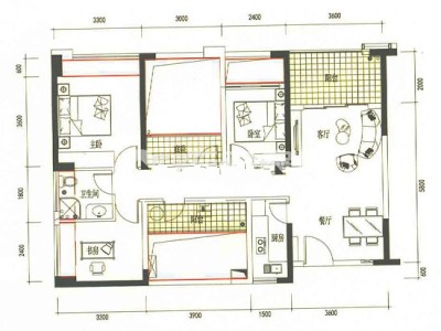 5室2廳2陽(yáng)臺(tái) 半山七哩溪