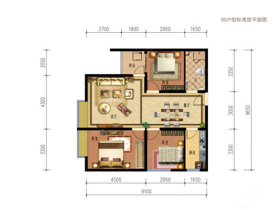 4室2廳3陽臺 昆明玉器城