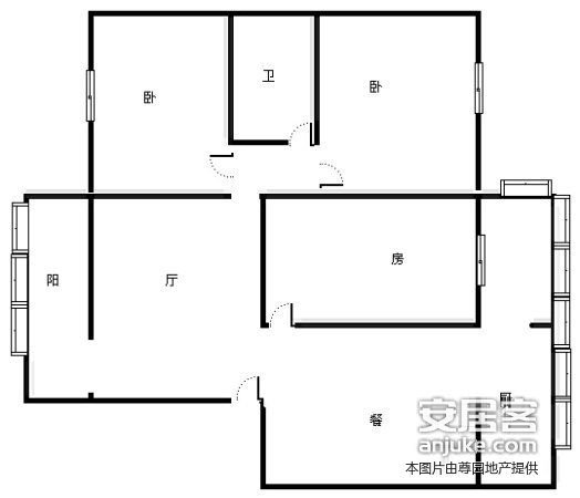 3室2廳 萬裕花園戶型圖