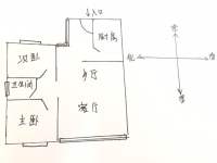 2室2廳1陽(yáng)臺(tái) 匯和紫光園戶型圖