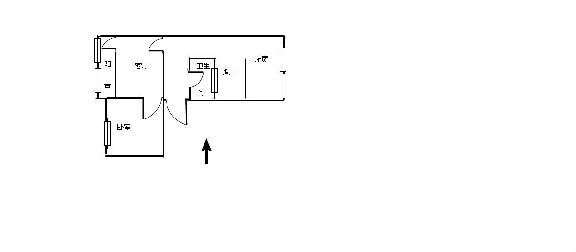 1室2廳2陽(yáng)臺(tái) 云大東二院家屬區(qū)戶(hù)型圖