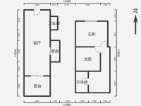 2室2廳 真愛歲月戶型圖