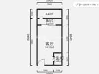 1室1廳1陽臺 龍湖水晶酈城戶型圖