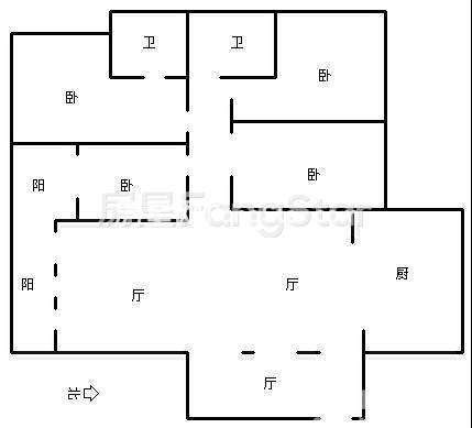 4室2廳2陽(yáng)臺(tái) 世紀(jì)城雅春苑戶型圖
