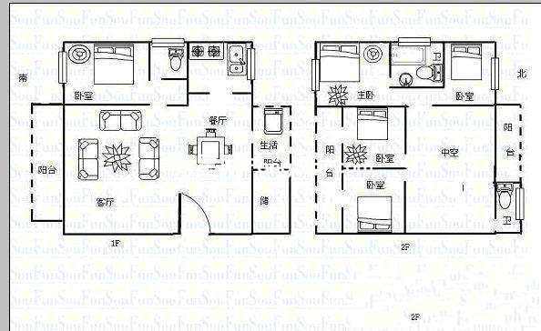 5室2廳3陽臺 廣福小區(qū)二期戶型圖