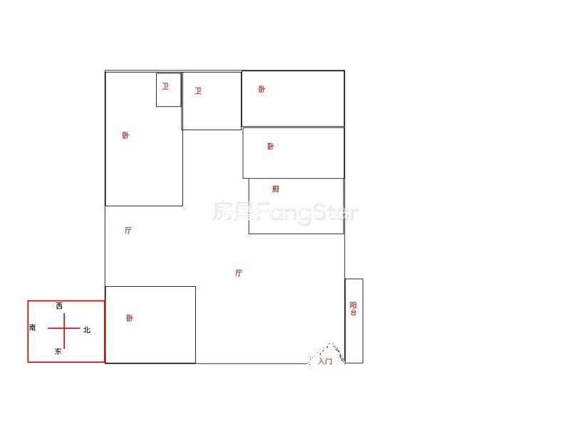 4室2廳2陽臺 碧水藍天戶型圖