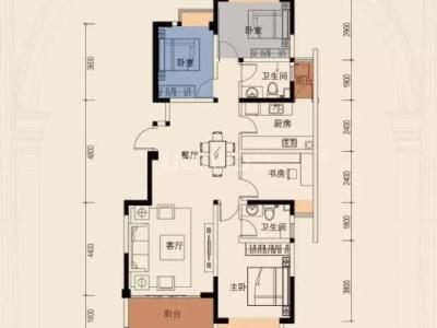 3室2廳4陽臺 筑友雙河灣及第苑