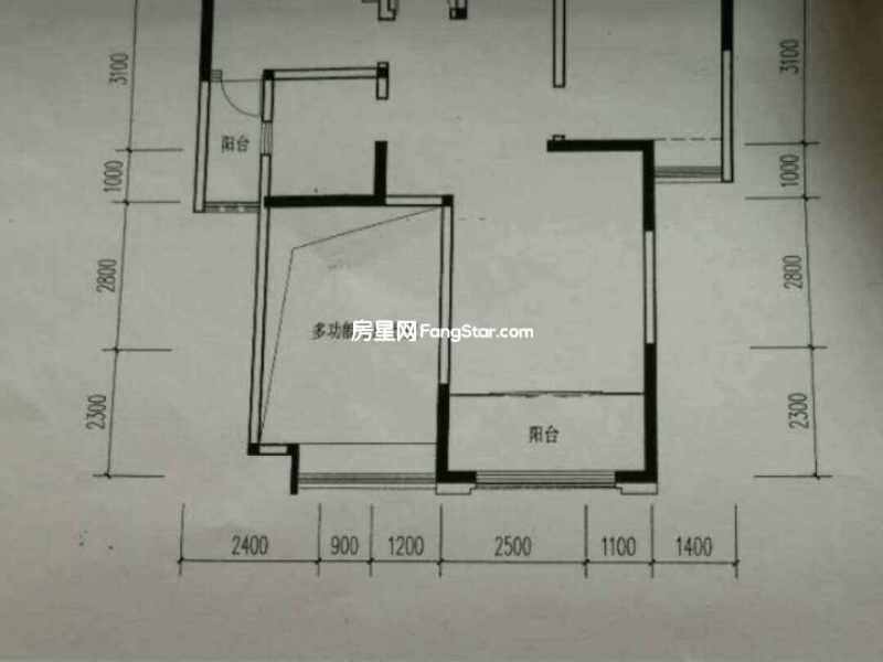 1室1廳1陽臺(tái) 筑友雙河灣及第苑戶型圖