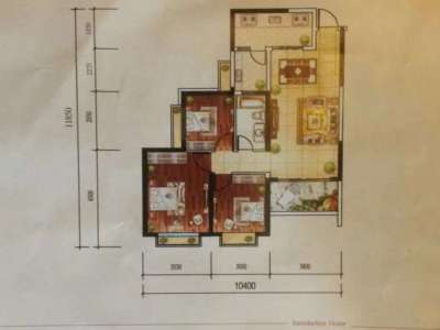 3室2廳2陽臺(tái) 恒大名都