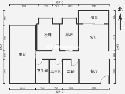 3室2廳1陽臺 海倫國際海倫區(qū)