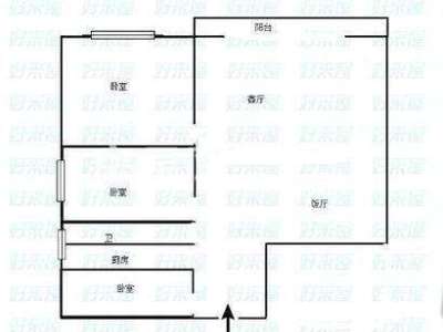 2室2廳1陽臺 潤城十一區(qū)