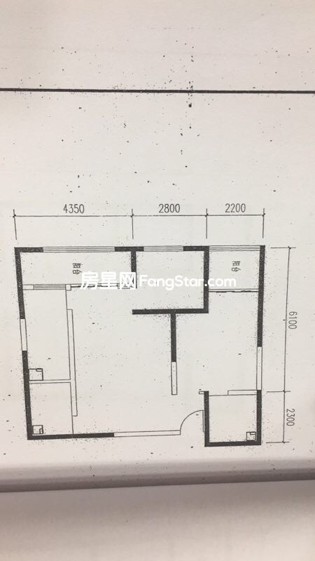 2室2廳1陽(yáng)臺(tái) 未名城A3戶型圖
