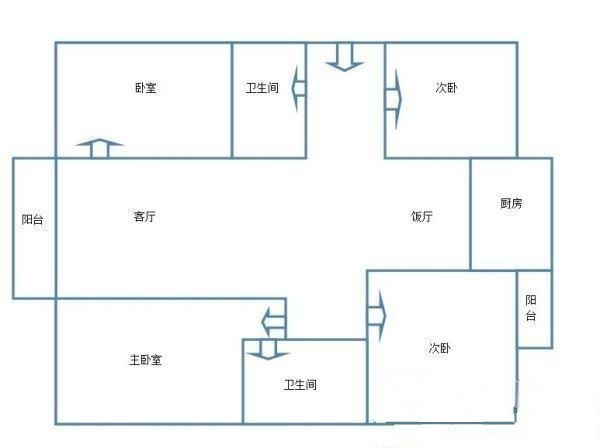 4室2厅 广福小区一期西区户型图