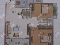 2室2廳1陽臺 同德錦江嘉園戶型圖