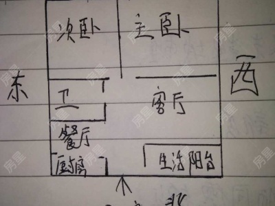 2室1廳1陽(yáng)臺(tái) 江家花園