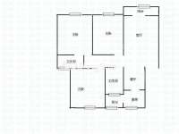 3室2廳1陽臺 佳湖花園戶型圖