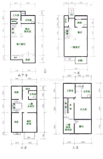 5室2廳2陽臺(tái) 香檳小鎮(zhèn)別墅戶型圖