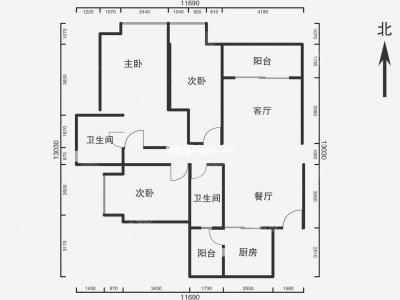 3室2廳2陽臺 海倫國際菲諾區(qū)