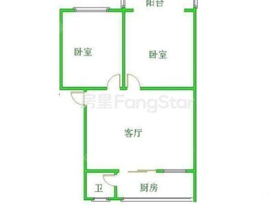 2室2廳1陽臺(tái) 鐵路工程小區(qū)