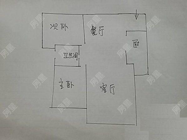 2室2廳2陽(yáng)臺(tái) 紅星國(guó)際晶品戶型圖