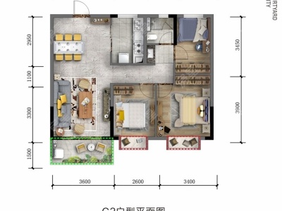 3室2廳 海倫堡大城小院16號(hào)地塊