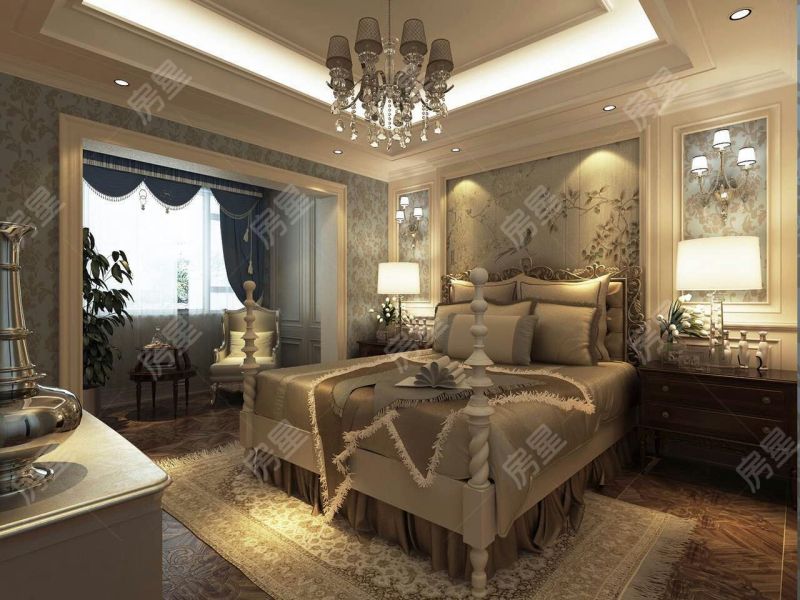 6室2廳3陽臺(tái) 紅星國際檀宮臥室