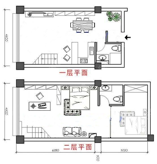 2室2廳1陽臺 小城故事戶型圖