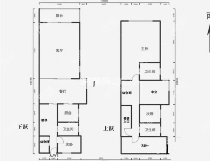 5室2廳2陽臺 新亞洲星云園戶型圖