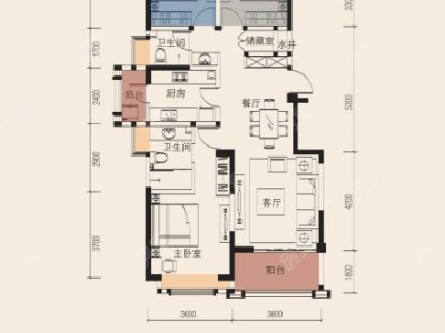 3室2廳1陽臺(tái) 筑友雙河灣德馨苑