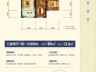 3室2廳1陽臺 紅星天鉑