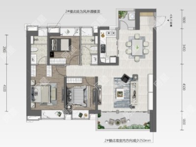 3室2廳2陽臺 璀璨傾城