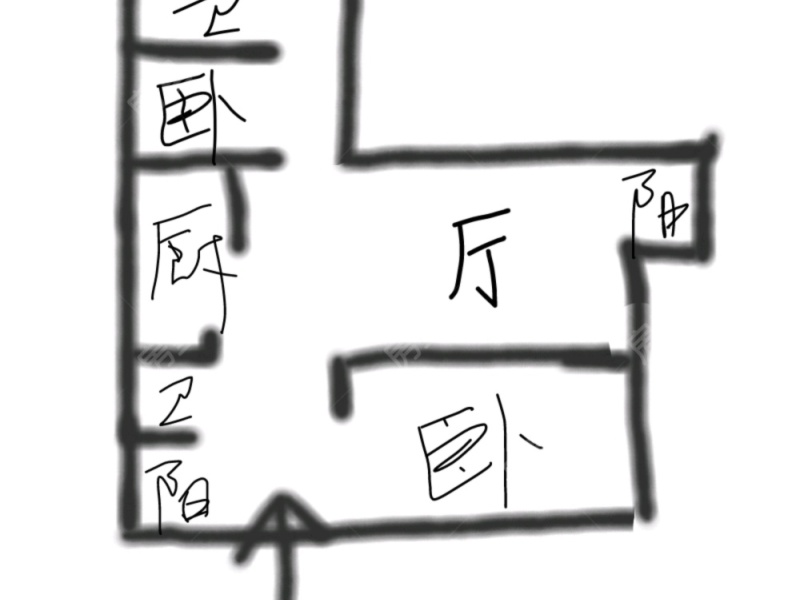 3室2廳1陽臺(tái) 平和花園戶型圖