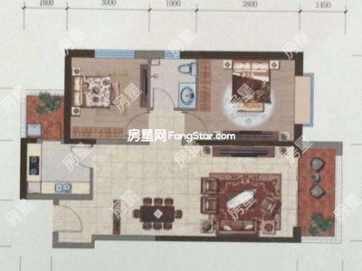 2室2廳1陽(yáng)臺(tái) 金科陽(yáng)光里