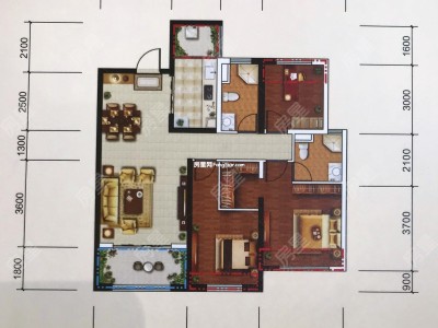 3室2廳2陽臺 紅星天鉑