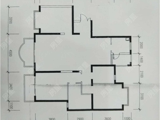 3室2廳2陽(yáng)臺(tái) 世紀(jì)城嵐春苑戶型圖