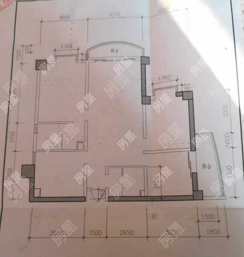 3室2廳2陽臺(tái) 中環(huán)金界戶型圖
