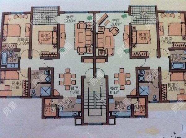 8室4廳2陽臺 世博生態(tài)城藝術(shù)之家別墅戶型圖