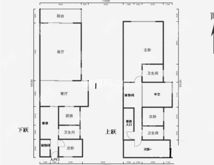 5室2廳2陽臺 新亞洲星云園戶型圖