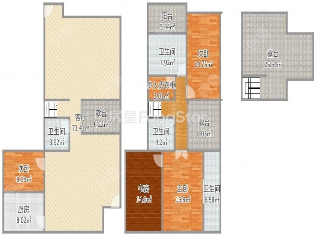 9室2廳2陽臺 滇池融苑別墅戶型圖