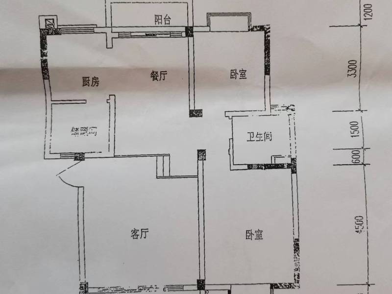 3室2廳1陽臺 滇池衛(wèi)城藍(lán)港戶型圖