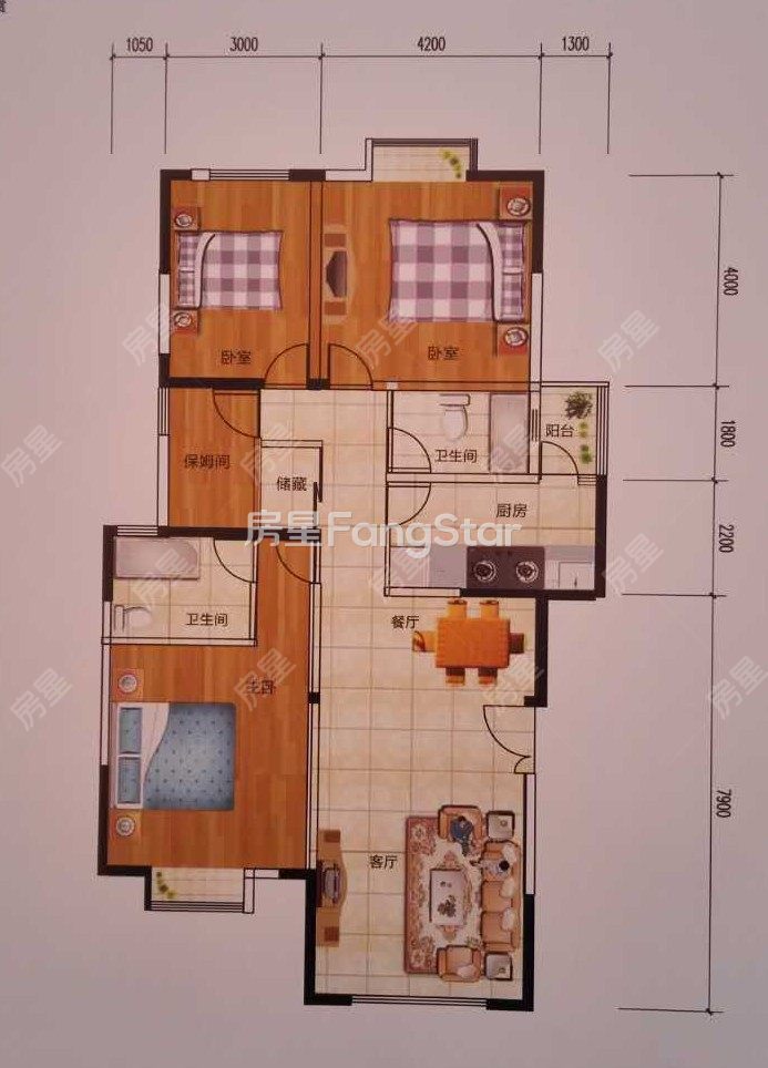 4室2廳1陽臺 云南藝術(shù)家園戶型圖