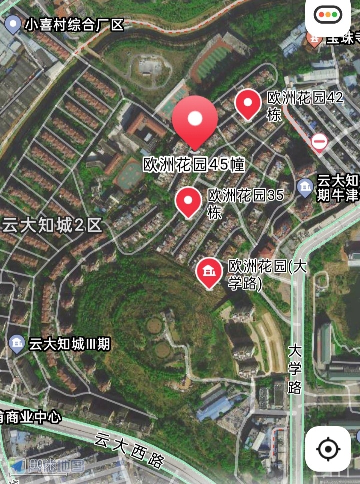 9室3廳6陽(yáng)臺(tái) 云大知城一期別墅戶型圖