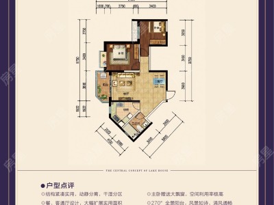 2室2廳1陽(yáng)臺(tái) 恒大名都